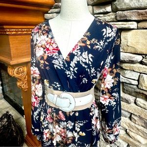 NEXT TO NEW! NAVY FLORAL MAXI DRESS, size M or 6